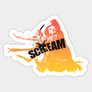 scream VI  (Scream 6) scary horror movie graphic design by ironpalette Sticker